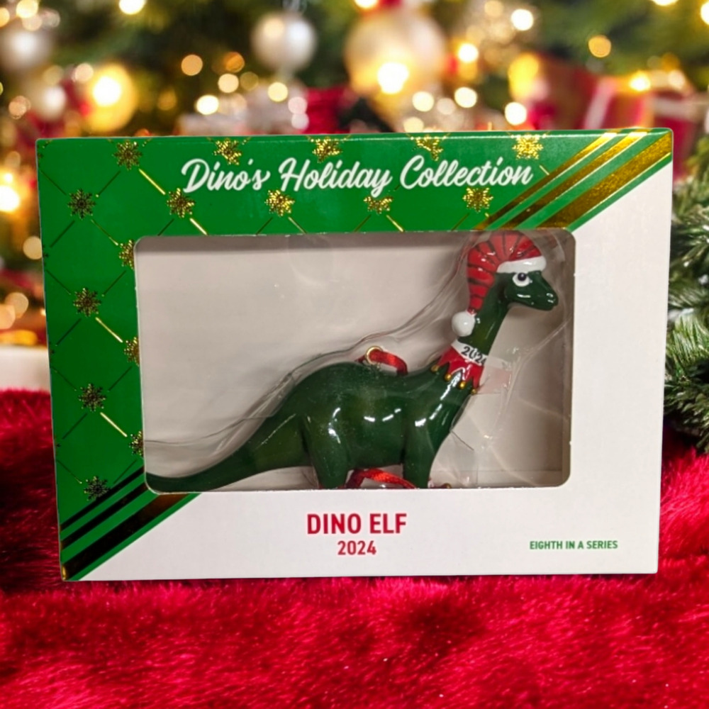 Sinclair Gas & Oil Christmas Ornament Holiday Dino Elf 8th In Series 2024 NIB